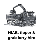 HIAB, tipper & grab lorry